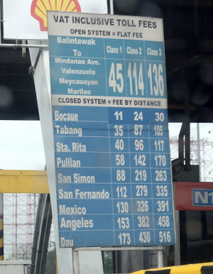 NLEX Toll Rates 2016